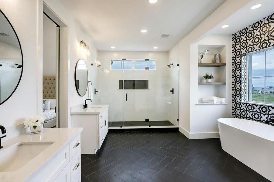 Furnished interior view inside a new home in , Orlando (Image 9).