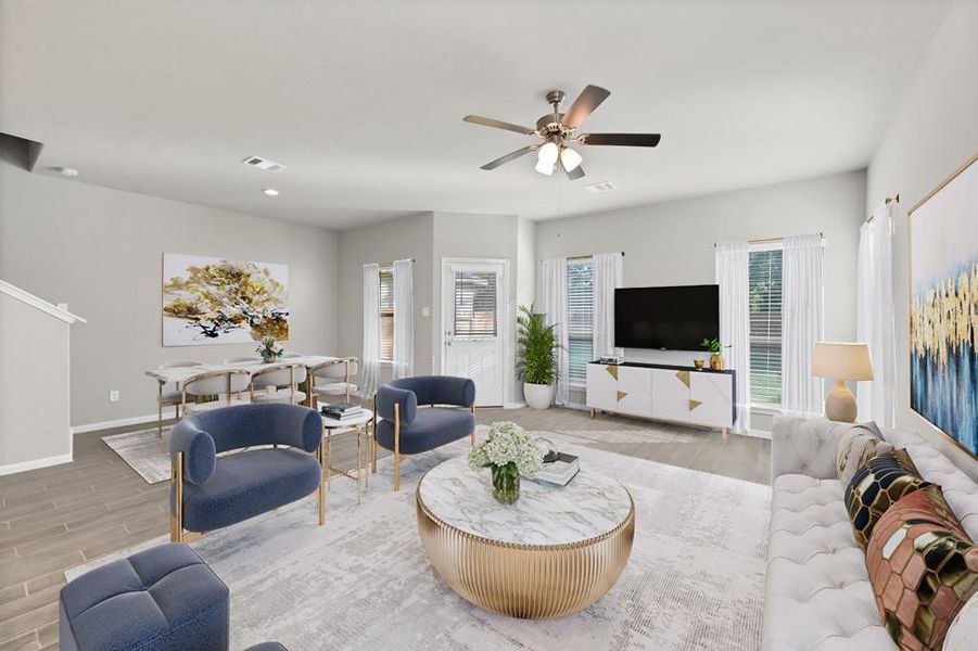 Furnished interior view inside a new home in Rollingbrook Estates, Baytown (Image 4).