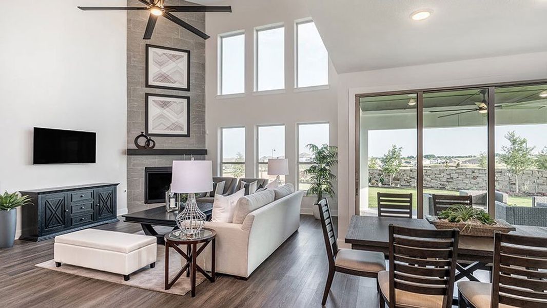 Representative furnished interior of a home built from the Sapphire by Taylor Morrison in Santa Rita Ranch, Liberty Hill (Image 8). Representative furnished interior of a home built from the Sapphire by Taylor Morrison in Santa Rita Ranch, Liberty Hill (Image 8).