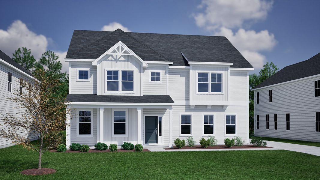 Representative exterior photo of a completed home built from the Roland II - Vanguard Collection by Mungo Homes in Porter Ridge, Elgin, SC (Image 15).