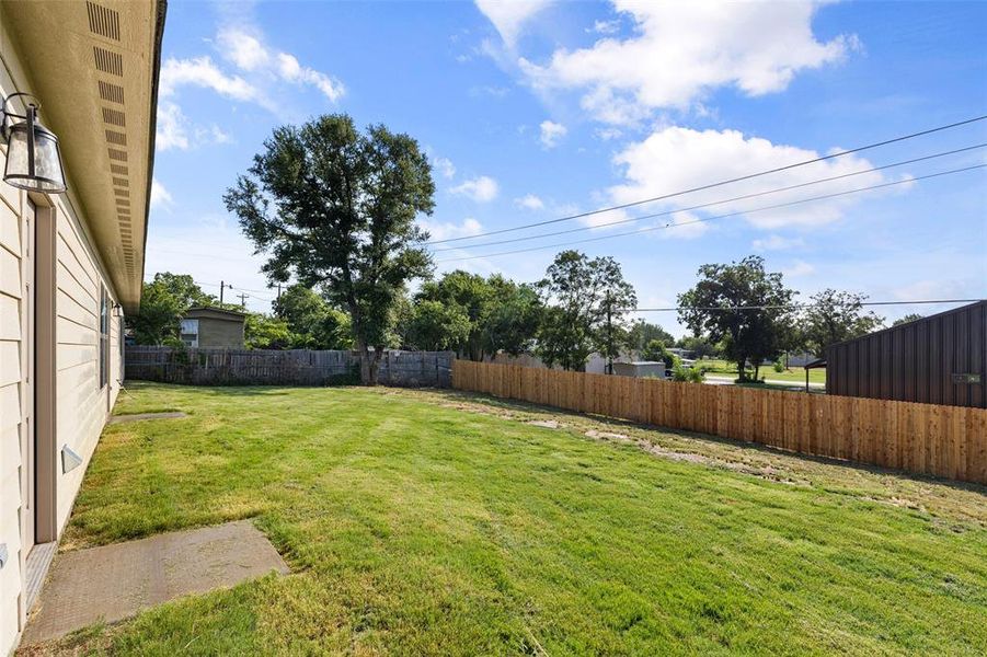 View of back yard