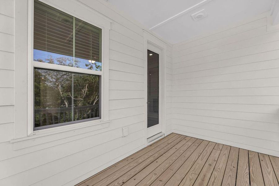 Exterior details and patio area of a home in Central Park, Charleston (Image 20). Exterior details and patio area of a home in Central Park, Charleston (Image 20).