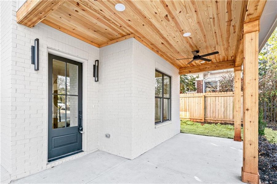 Exterior details and patio area of a home in , Atlanta (Image 4). Exterior details and patio area of a home in , Atlanta (Image 4).