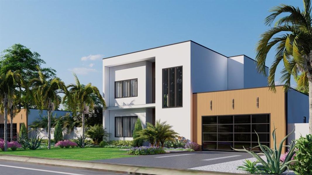Front exterior of a new home in , Sarasota, FL, highlighting curb appeal (Image 30).