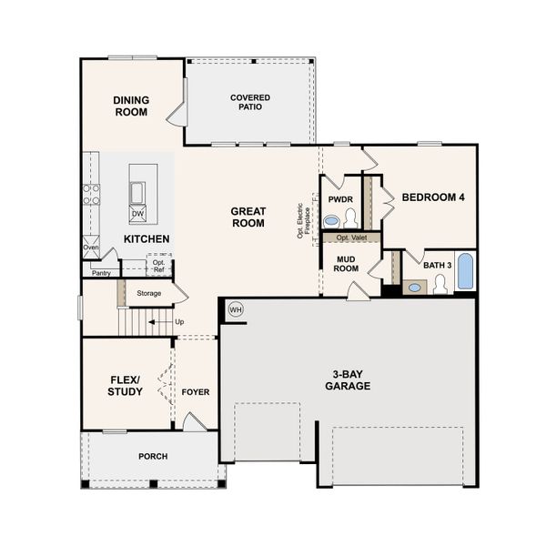 2D floor plan layout of this home in Slatewood, Murfreesboro, TN (Image 3). 2D floor plan layout of this home in Slatewood, Murfreesboro, TN (Image 3).