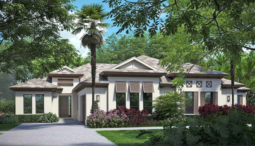 2D floor plan layout for the Seabreeze Grande by GHO Homes in Seaglass, Vero Beach, FL (Image 92).