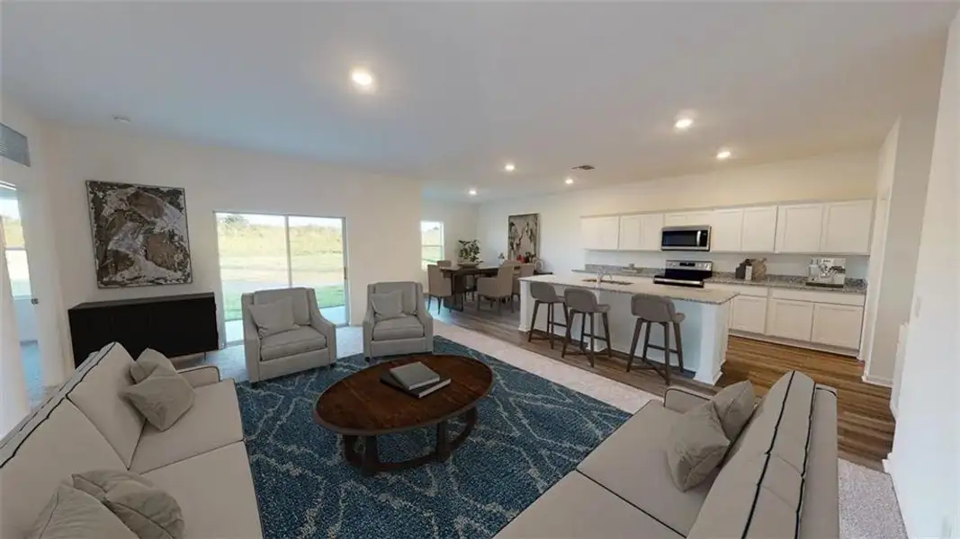 Furnished interior view inside a new home in Silverton, Dacula (Image 6). Furnished interior view inside a new home in Silverton, Dacula (Image 6).
