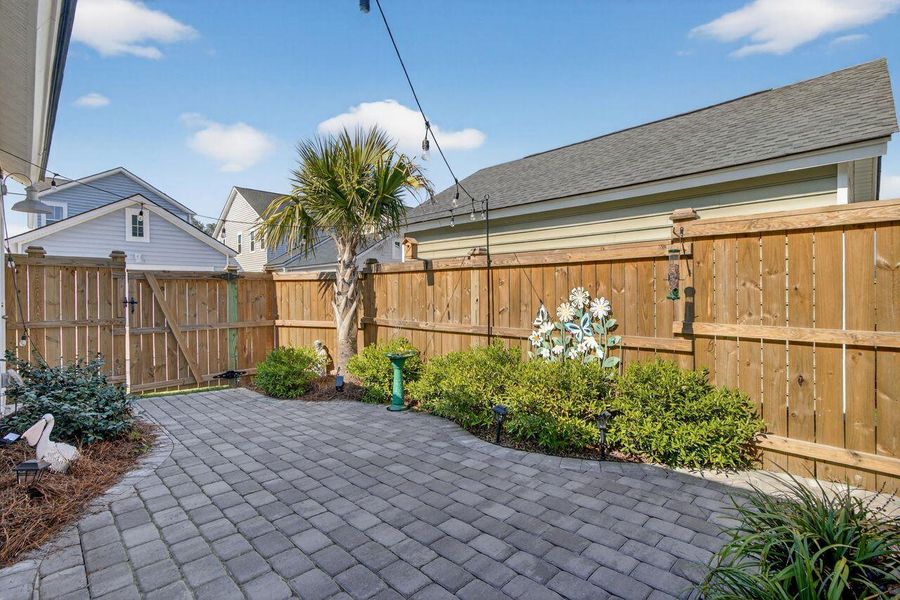 Exterior details and patio area of a home in Sweetgrass at Summers Corner, Summerville (Image 4).