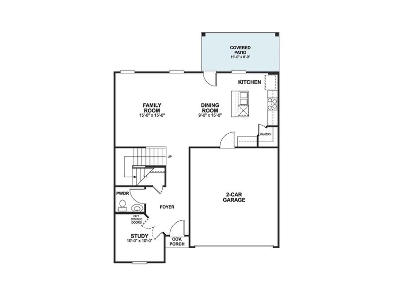 2D floor plan layout of this home in Cascades at Onion Creek, Austin, TX (Image 2). 2D floor plan layout of this home in Cascades at Onion Creek, Austin, TX (Image 2).