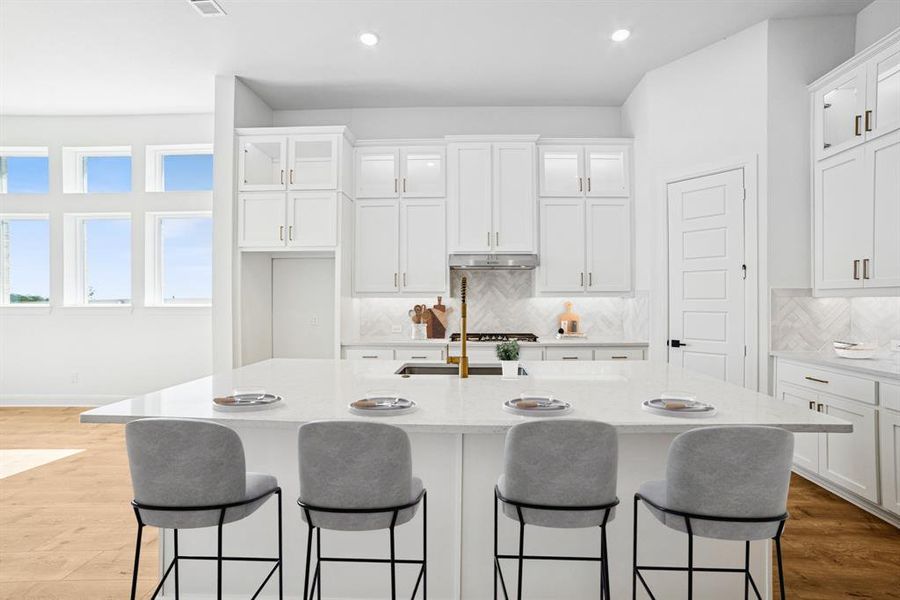 Furnished interior view inside a new home in Pecan Square - Gardens, Northlake (Image 9). Furnished interior view inside a new home in Pecan Square - Gardens, Northlake (Image 9).