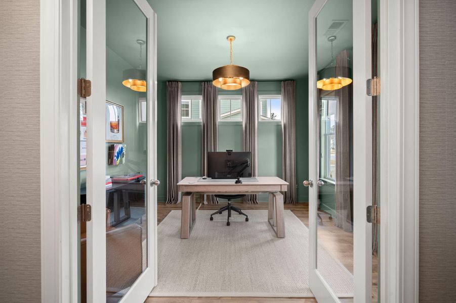 Furnished interior view inside a new home in Tidewater at Lakes of Cane Bay, Summerville (Image 17).