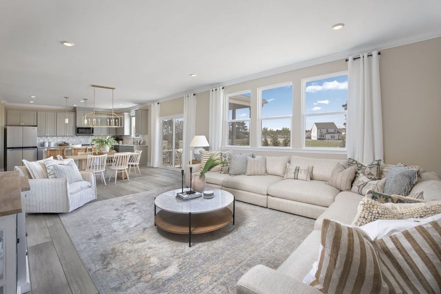 Representative furnished interior of a home built from the 2539 Modeled by KB Home in Matthews Ridge, Lillington (Image 7).