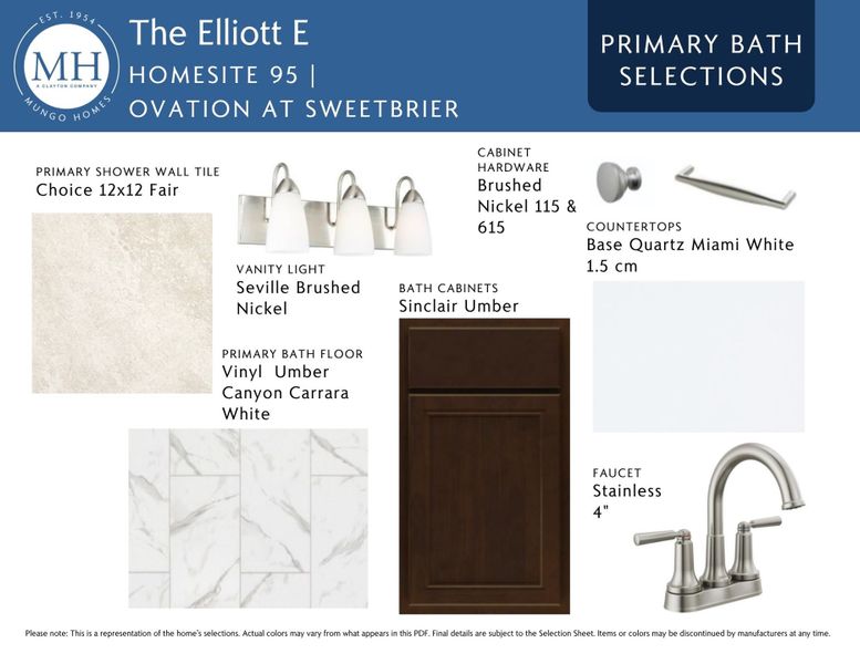 Sample of building materials used in homes in Ovation at Sweetbrier, Durham (Image 8).