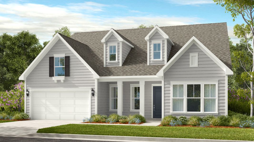 Representative exterior photo of a completed home built from the Whitmore II by Taylor Morrison in Stafford at Langtree, Mooresville, NC (Image 2).