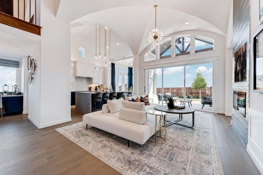 Representative furnished interior of a home built from the Grand Whitehall II by Grand Homes in Grand Oaks, Celina (Image 5).