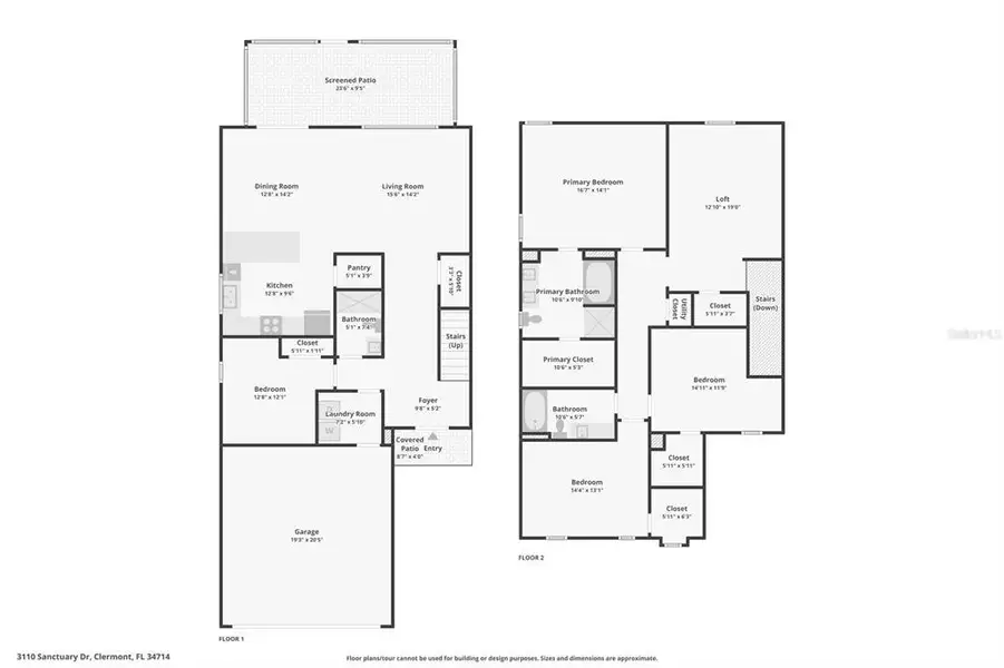 2D floor plan layout of this home in , Clermont, FL (Image 5).