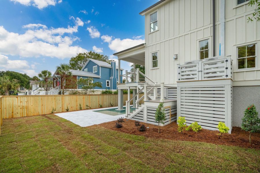 Exterior details and patio area of a home in , Isle Of Palms (Image 38). Exterior details and patio area of a home in , Isle Of Palms (Image 38).