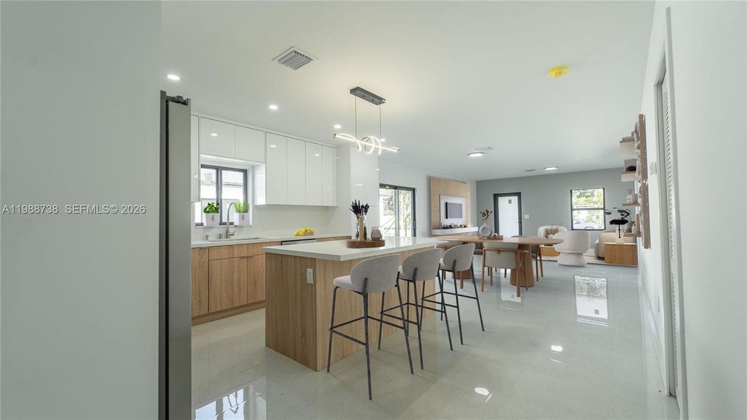 Furnished interior view inside a new home in , Miami (Image 13).