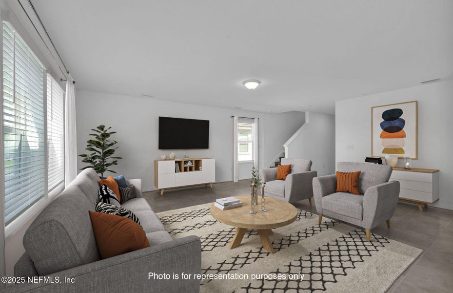 Furnished interior view inside a new home in Wells Landing, Jacksonville (Image 7).