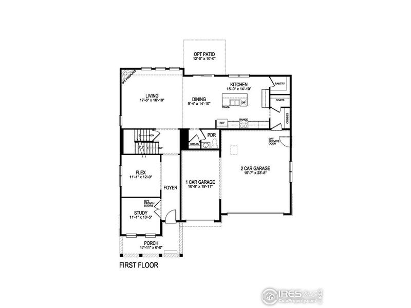 2D floor plan layout of this home in Vantage, Berthoud, CO (Image 3).