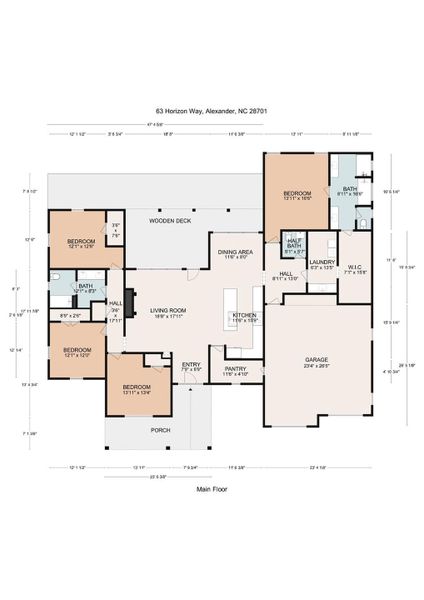 2D floor plan layout of this home in , Alexander, NC (Image 5). 2D floor plan layout of this home in , Alexander, NC (Image 5).