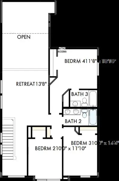 2D floor plan layout of this home in Solterra - Garden Series, Mesquite, TX (Image 3). 2D floor plan layout of this home in Solterra - Garden Series, Mesquite, TX (Image 3).