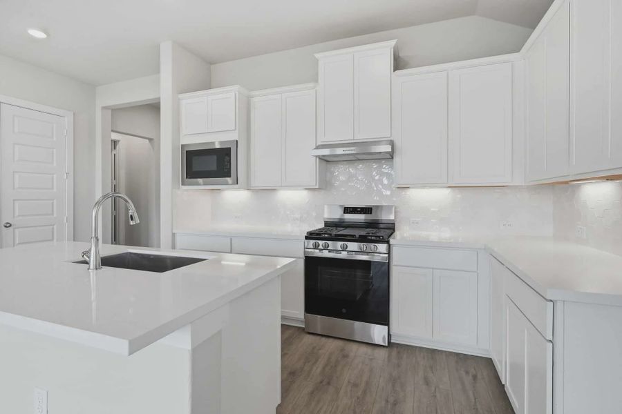 Representative furnished interior of a home built from the Morgan by Chesmar Homes in Stillwater Ranch, San Antonio (Image 4).