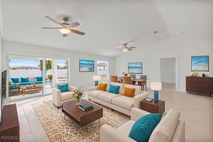 Furnished interior view inside a new home in Cape Coral, Cape Coral (Image 4). Furnished interior view inside a new home in Cape Coral, Cape Coral (Image 4).