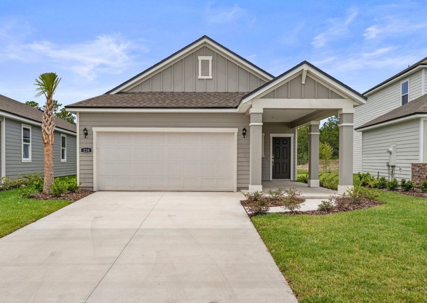 Representative exterior photo of a completed home built from the Miramar by Century Communities in Palm Series at Seminole Palms, Palm Coast, FL (Image 1).