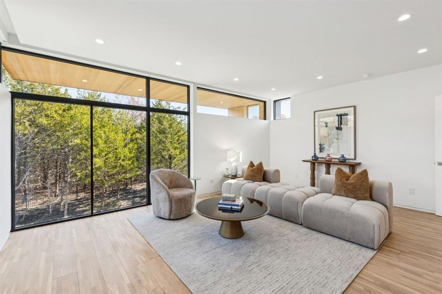 Private lounge above primary bedroom completes the owners suite.