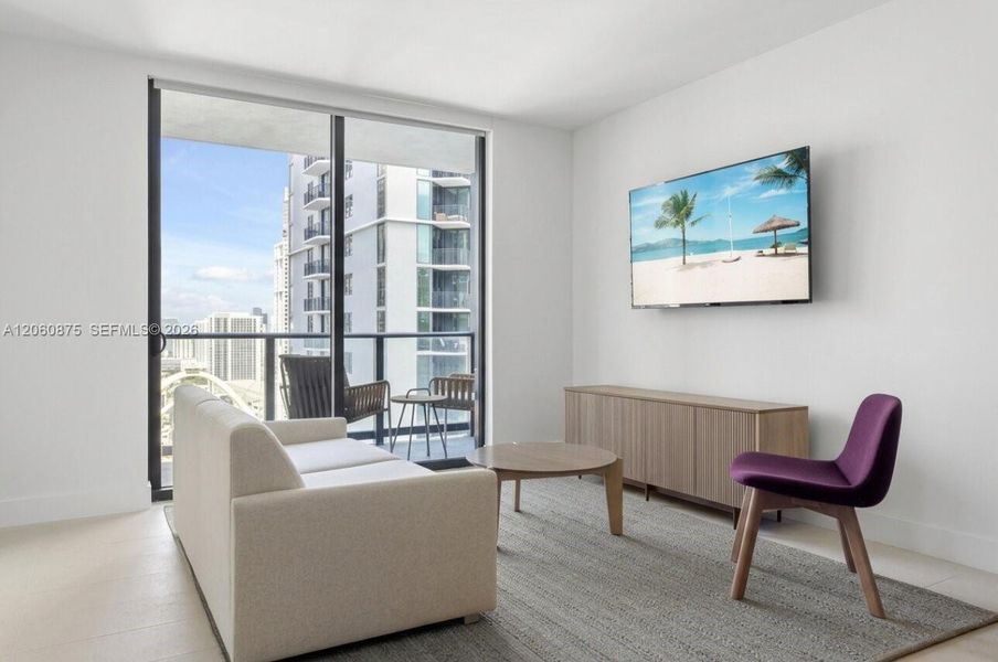 Furnished interior view inside a new home in , Miami (Image 7).