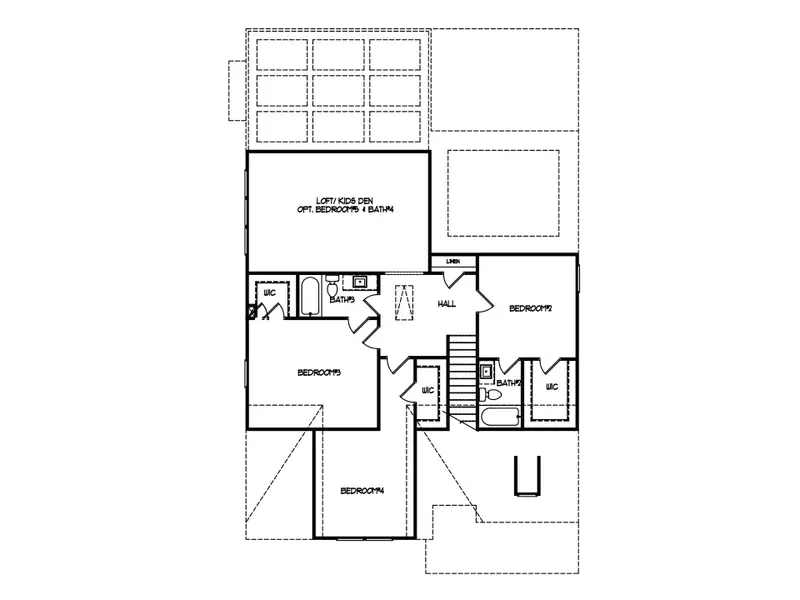 2D floor plan layout for the The Azalea by My Home Communities in Reserve at Jodeco, Stockbridge, GA (Image 4).