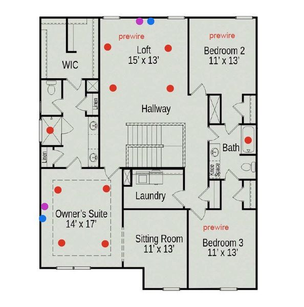 2D floor plan layout of this home in Stratford Station, Lebanon, TN (Image 3).