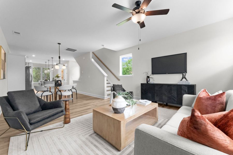 Furnished interior view inside a new home in Hartford Townhomes, Charlotte (Image 36).
