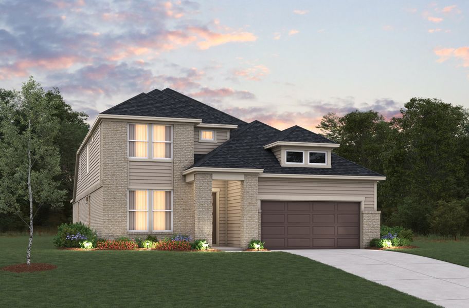 Representative exterior photo of a completed home built from the Sedona by Beazer Homes in Pinevale, Tomball, TX (Image 4).