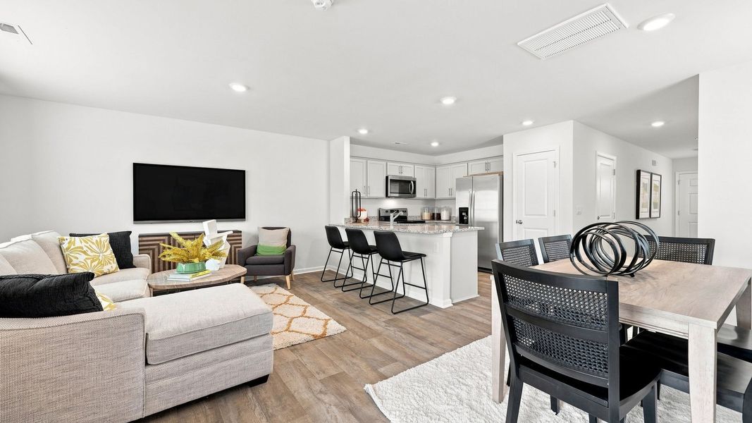Furnished interior view inside a new home in The Townes at Hunter Hill, Rocky Mount (Image 13).