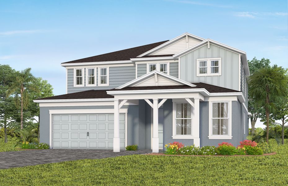 Representative exterior photo of a completed home built from the Scarlett by Pulte Homes in Lakehaven Estates, Clermont, FL (Image 17).