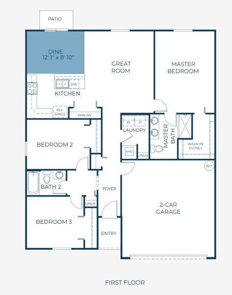 2D floor plan layout of this home in Deland, Deland, FL (Image 5).