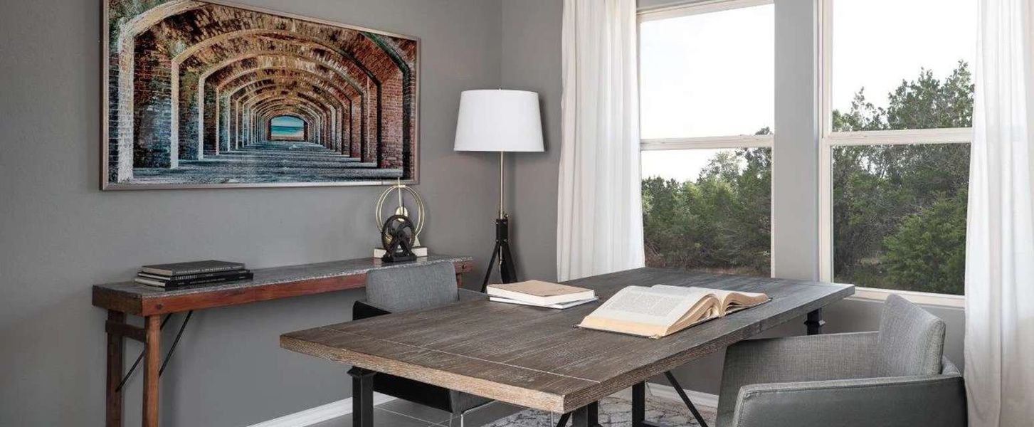 Representative furnished interior of a home built from the Kennedy by Ashton Woods in Hennersby Hollow, San Antonio (Image 3).
