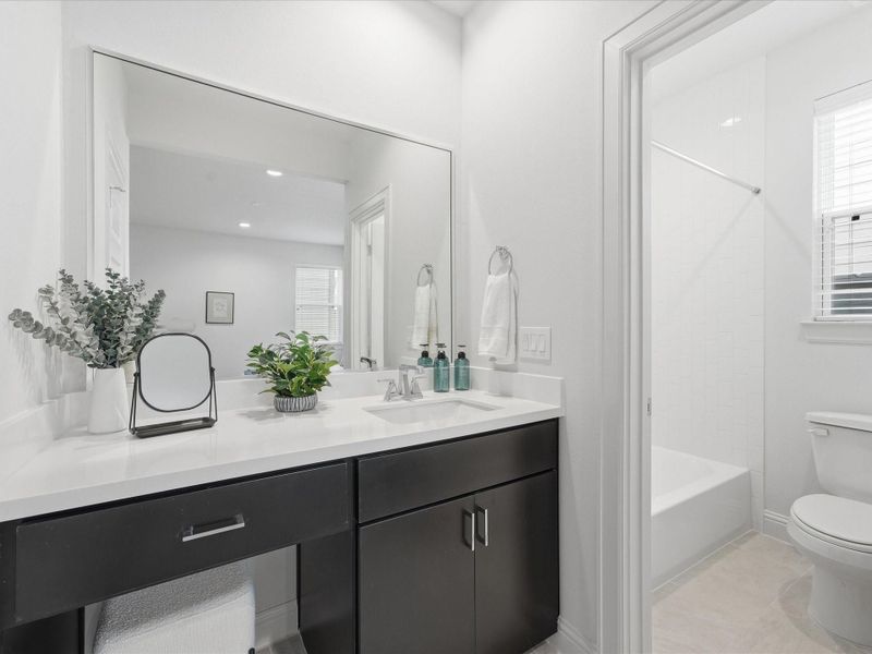 Furnished interior view inside a new home in Hardy Skyline, Houston (Image 10). Furnished interior view inside a new home in Hardy Skyline, Houston (Image 10).