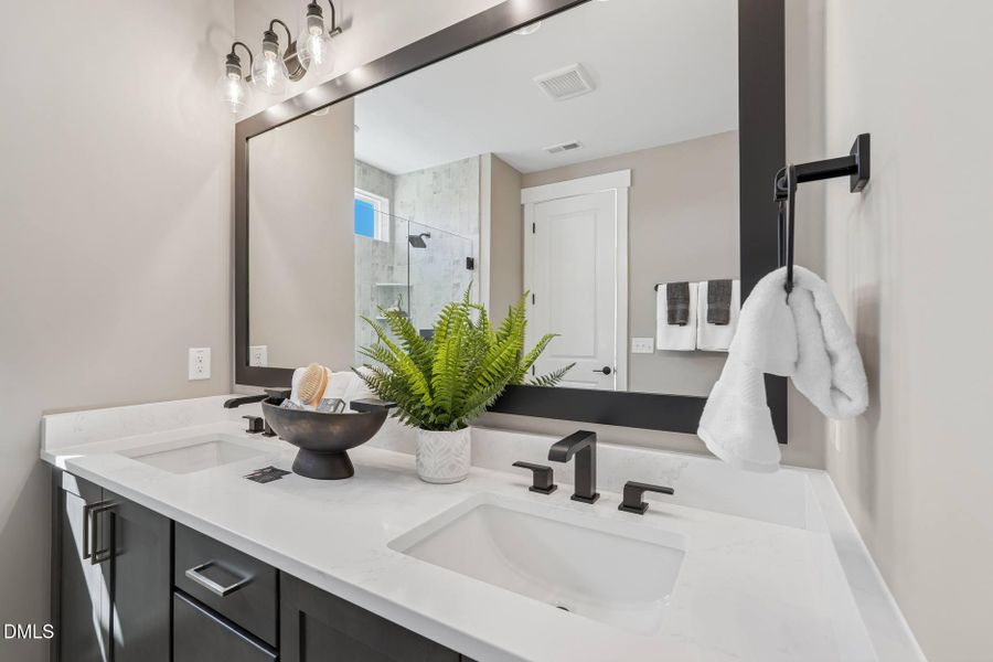 Dual Vanity Hall Bathroom