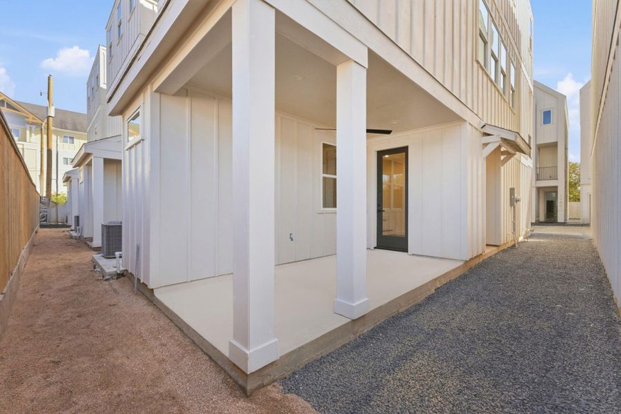 Exterior details and patio area of a home in , Houston (Image 4). Exterior details and patio area of a home in , Houston (Image 4).