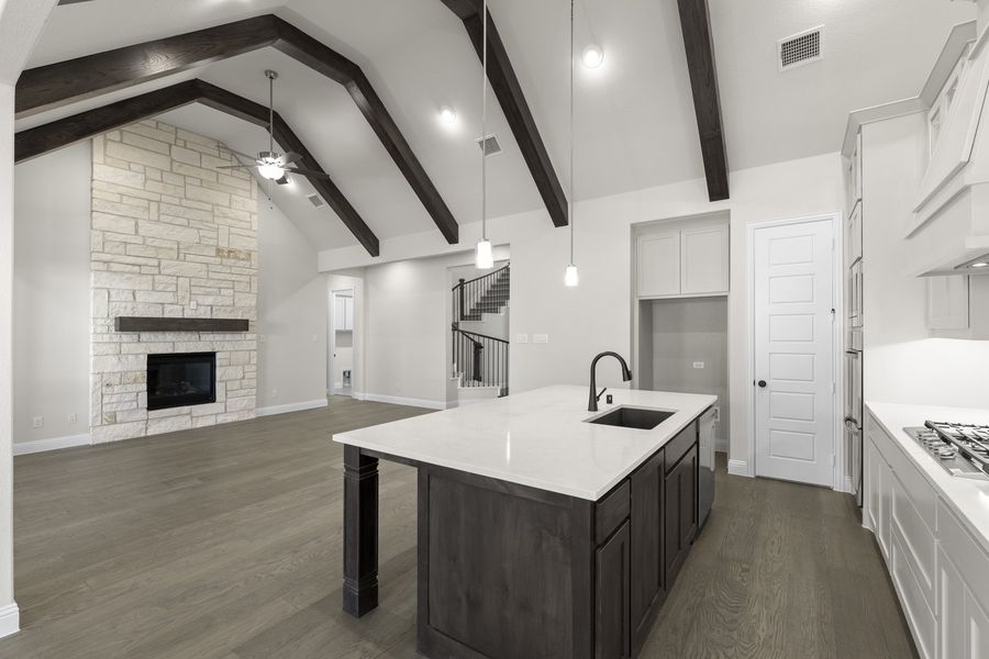 Furnished interior view inside a new home in Estates at Rockhill, Frisco (Image 8). Furnished interior view inside a new home in Estates at Rockhill, Frisco (Image 8).