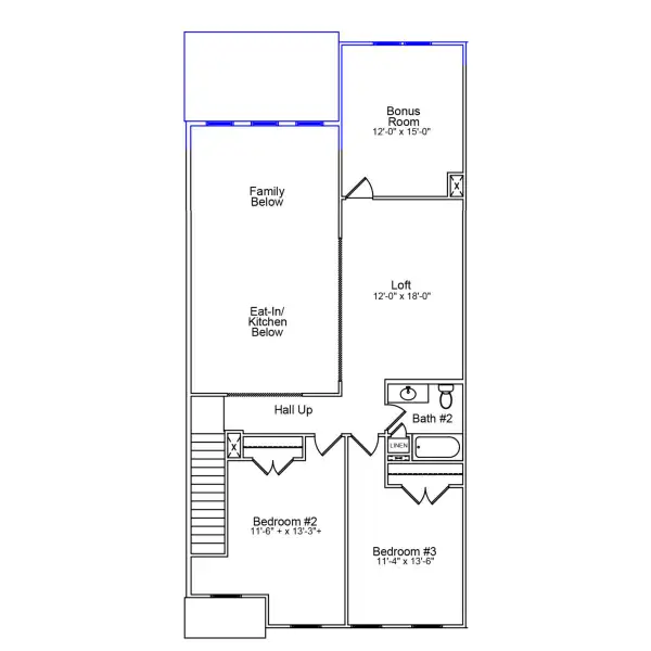 2D floor plan layout of this home in Bally Castle, Murrells Inlet, SC (Image 3).