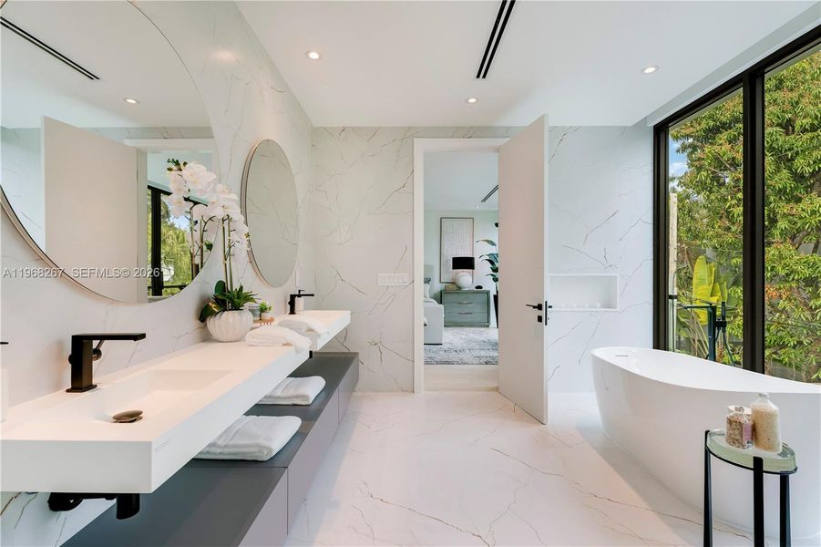 Furnished interior view inside a new home in , Miami (Image 41).