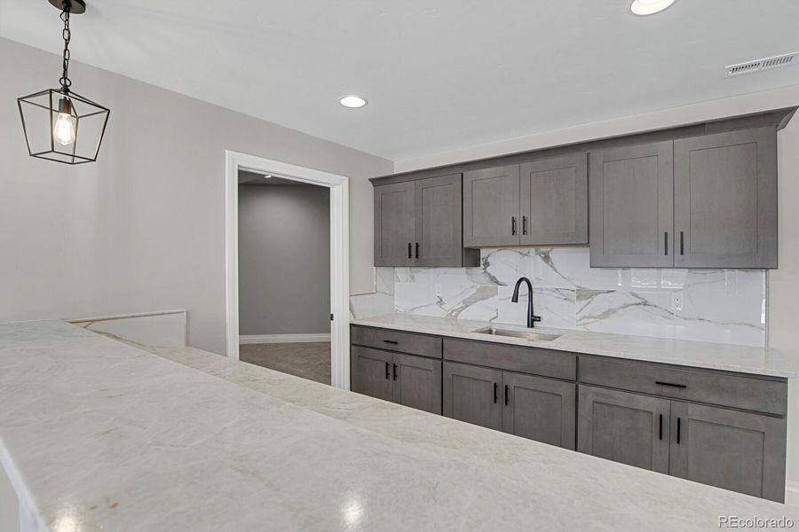 Plenty of space and storage in the wet bar area