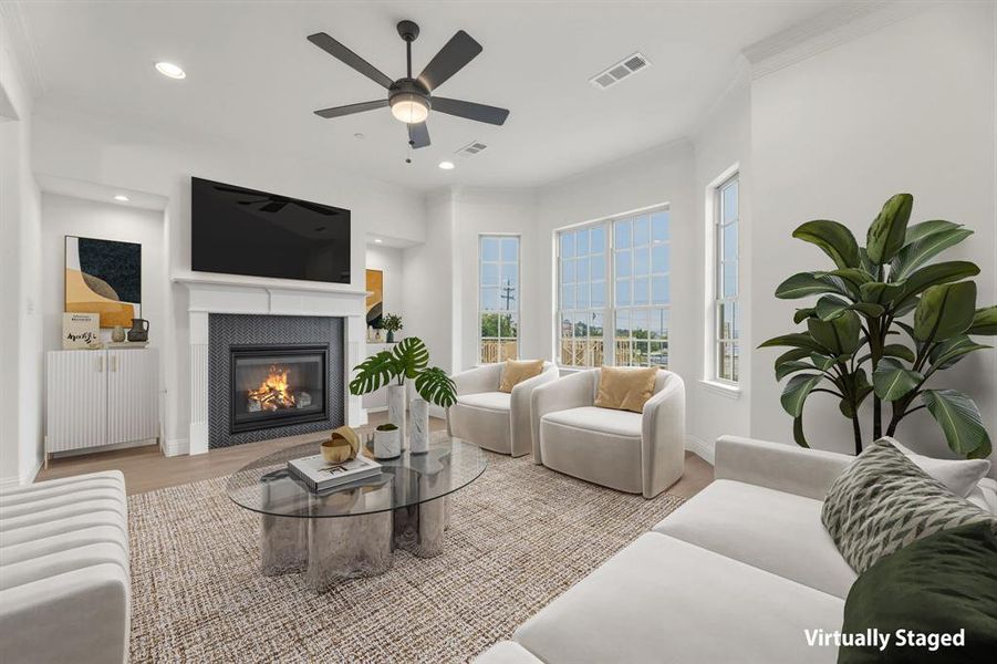 Furnished interior view inside a new home in , Lewisville (Image 8).