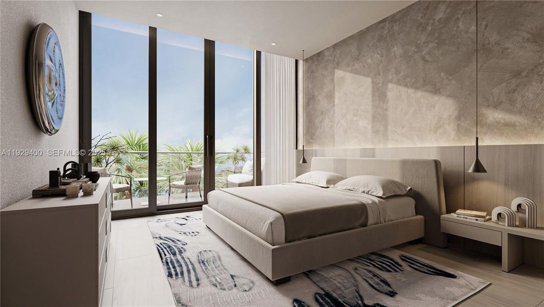 Furnished interior view inside a new home in , Miami Beach (Image 5).