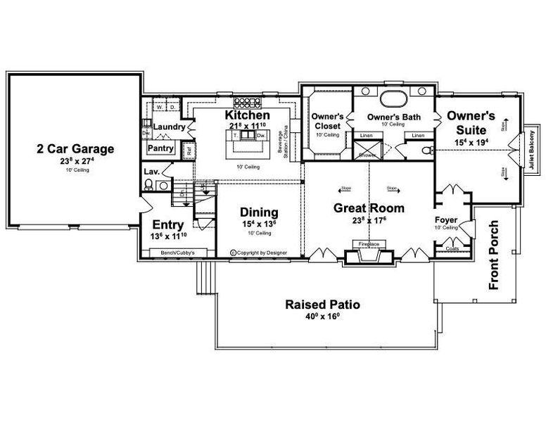 2D floor plan layout of this home in , Acworth, GA (Image 3).