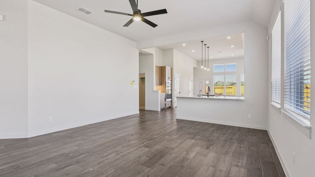 Representative unfurnished interior of a home built from the Marshall by Chesmar Homes in Stream Waters, Seguin (Image 13). Representative unfurnished interior of a home built from the Marshall by Chesmar Homes in Stream Waters, Seguin (Image 13).